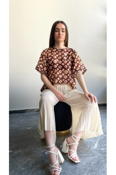 Ζίπ κιλότ Gaimatiolo εκρου