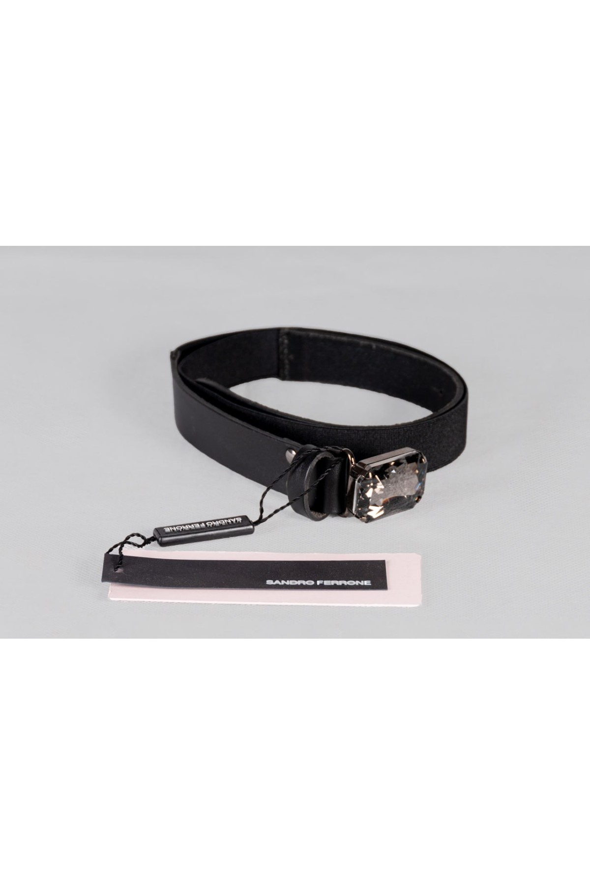 Ζώνη  Sandro Ferrone απο λάστιχο και δέρμα