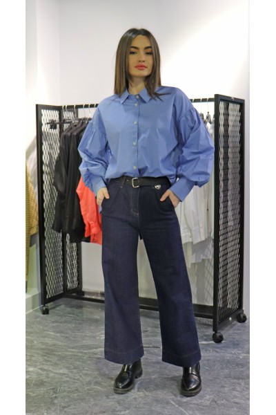 Πουκάμισο SANDRO FERRONE βαθύ γαλαζιο