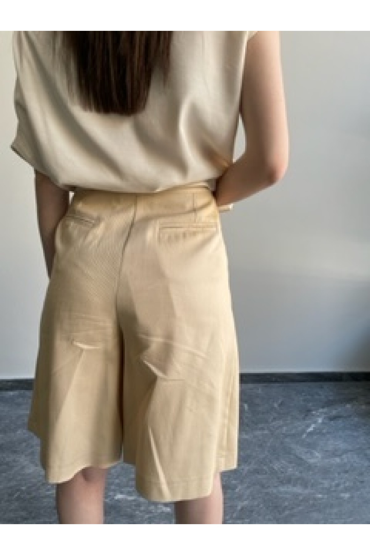 Ζίπ κιλότ σορτς Imperial Μπεζ