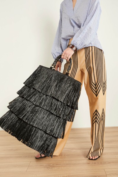 Παντελόνι SOUVENIR μαύρο μπέζ