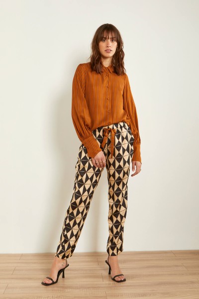 Παντελόνι SOUVENIR μαύρο μπέζ