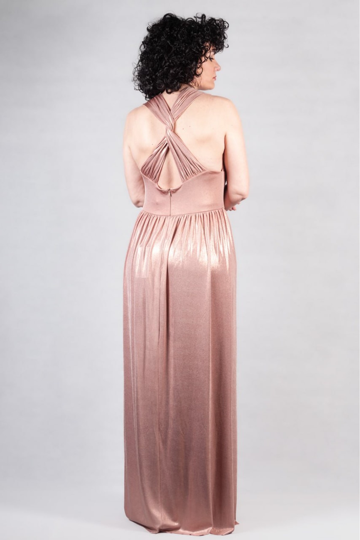 Φόρεμα Μεταλιζέ Μπρονζέ