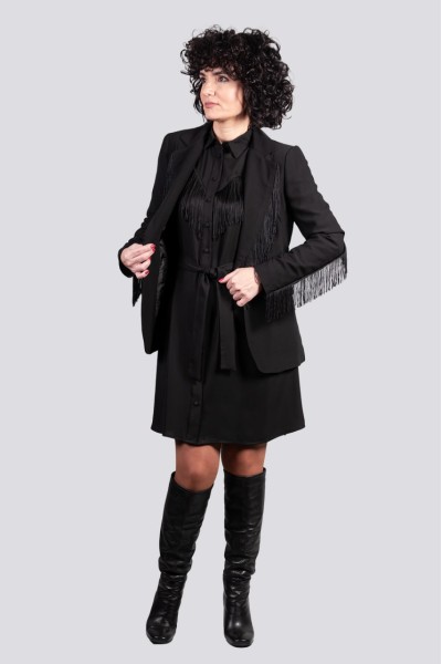 Σακάκι με κρόσσια Gaimattiolo μαύρο