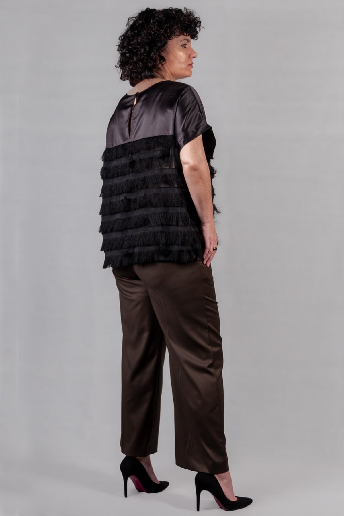 Παντελόνι σε λαδί χρώμα Sandro Ferrone