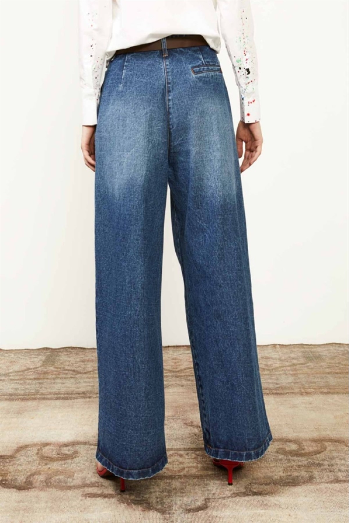 Jeans μπλε σε φαρδιά γραμμη Souvenir