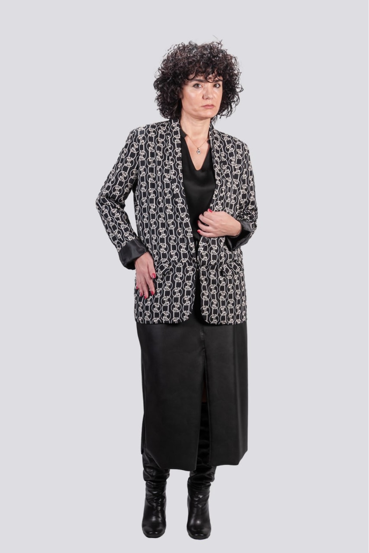 Σακάκι Rinascimento ασπρόμαυρο