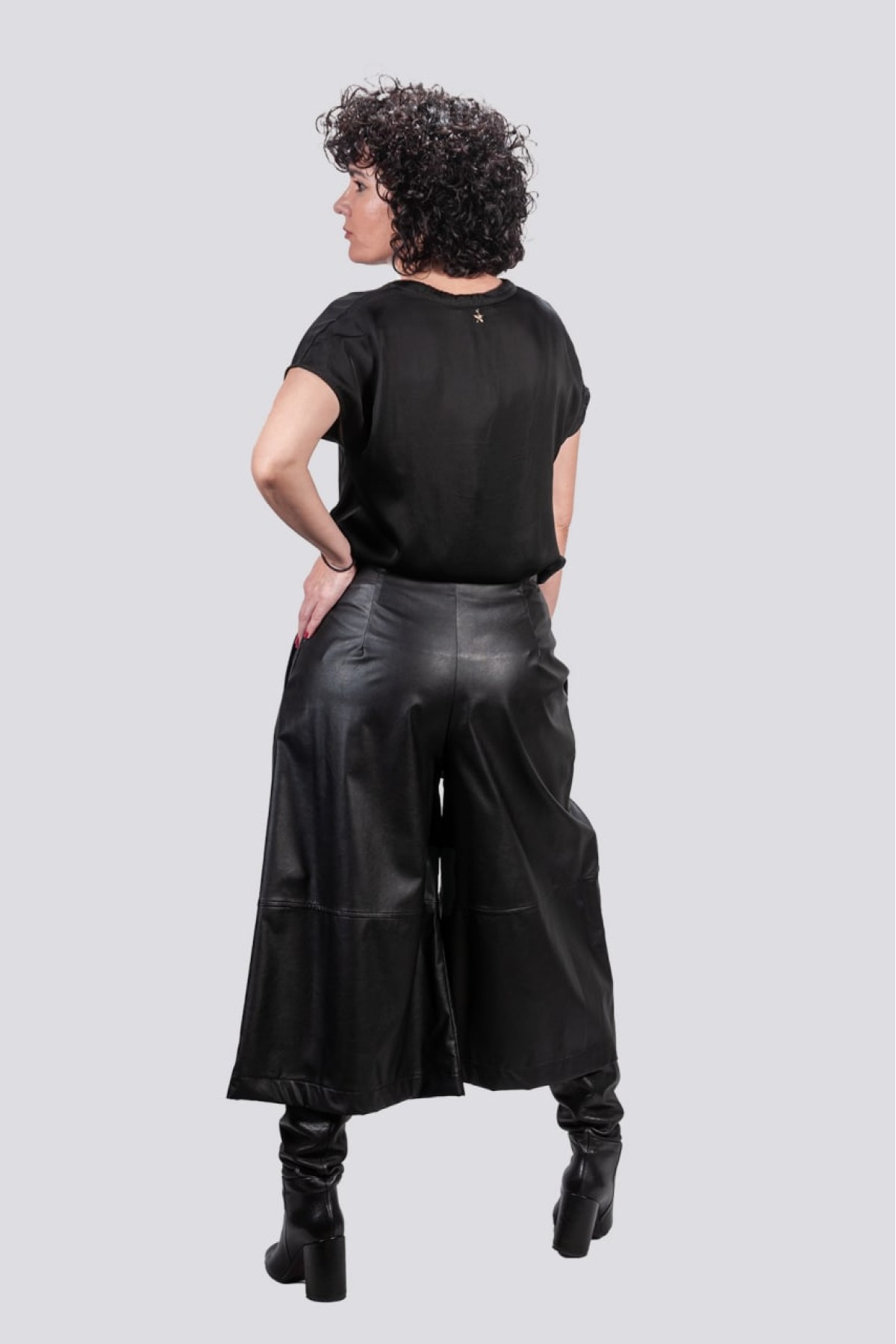 Ζίπ κιλότ Sandro Ferrone μαύρο